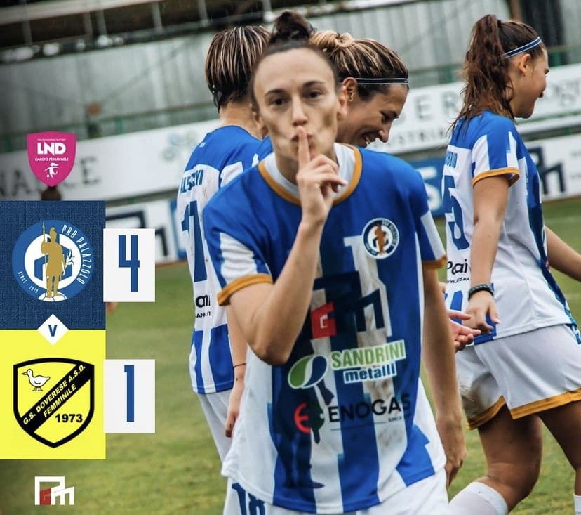 Pro Palazzolo Women, prima vittoria e i primi punti della storia del club: 4-1 alla Doverese